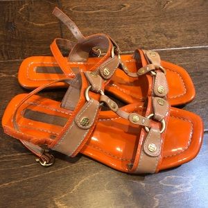 BCBGMaxAzria Orange Patent Sandal